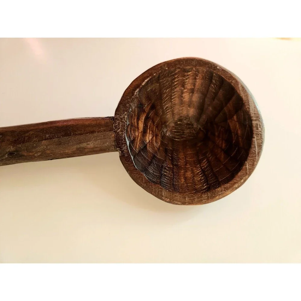 VTG Extra Long Wooden Ladle Hand Carved Rustic Primitive Farmhouse Kitchen 21